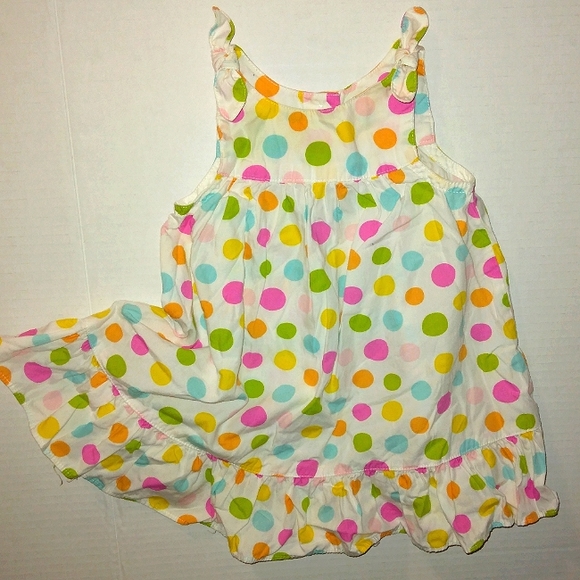 So Precious☆EUC Infant GYMBOREE Polka Dot Cotton Ruffle Bottom Summer Dress☆ - Picture 5 of 11